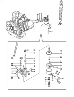  Двигатель Yanmar GA340ASEHPS, узел -  Карбюратор 