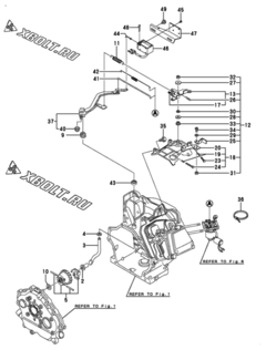  Двигатель Yanmar GA340ASEHPS, узел -  Регулятор оборотов и прибор управления 