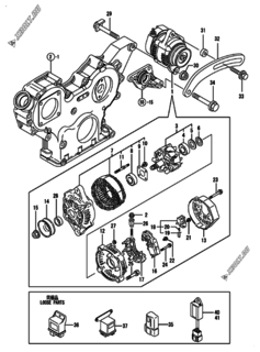  Двигатель Yanmar 3TNV88-BPMB, узел -  Генератор 