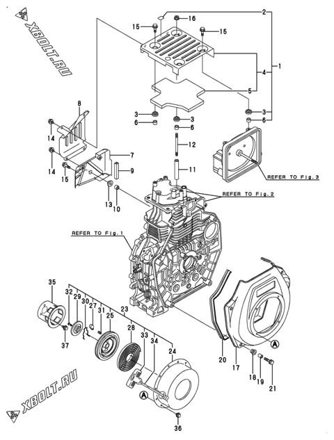  Пусковое устройство двигателя Yanmar L70V6-PSU1