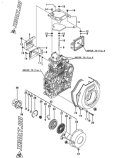  Двигатель Yanmar L100V6-PMA1, узел -  Пусковое устройство 