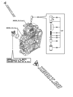  Двигатель Yanmar L100V6-PMA1, узел -  Топливный насос высокого давления (ТНВД) 