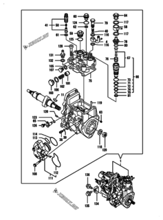  Двигатель Yanmar 3TNV88-SHBB, узел -  Топливный насос высокого давления (ТНВД) 