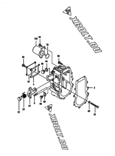  Двигатель Yanmar 3TNV88-SHBB, узел -  Регулятор оборотов 