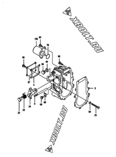  Двигатель Yanmar 3TNV88-PHB, узел -  Регулятор оборотов 