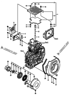  Двигатель Yanmar L70V6-MME1, узел -  Пусковое устройство 