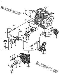  Двигатель Yanmar 3TNV88-BD6YA, узел -  Система смазки 