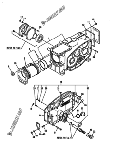  Двигатель Yanmar TF90V-LEIK, узел -  Блок цилиндров 