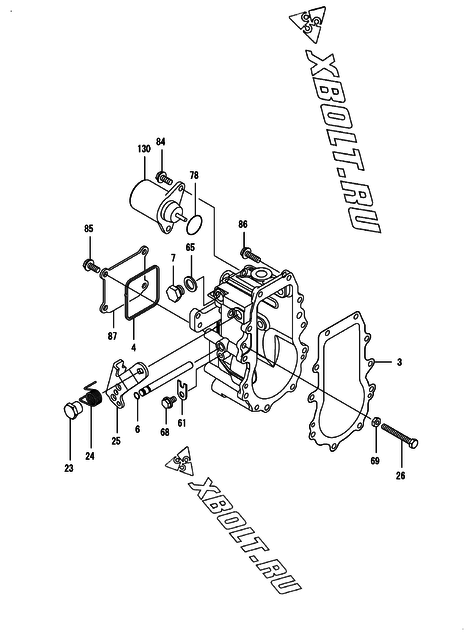  Регулятор оборотов двигателя Yanmar 3TNV88-BQIKB