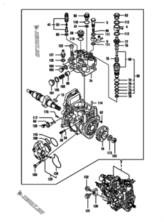  Двигатель Yanmar 3TNV82A-BPYB, узел -  Топливный насос высокого давления (ТНВД) 