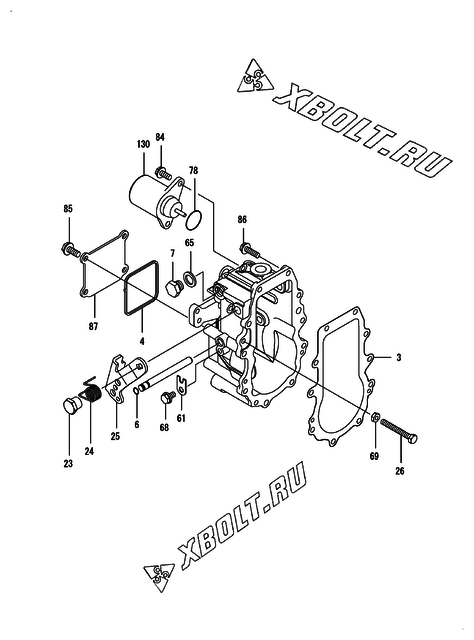  Регулятор оборотов двигателя Yanmar 3TNV82A-BPYB
