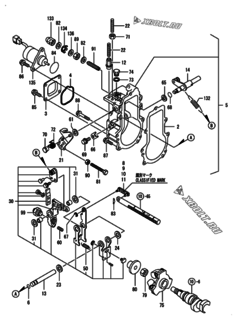  Двигатель Yanmar 3TNV76-HGB2BT, узел -  Регулятор оборотов 