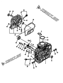  Двигатель Yanmar L70N6-MEMA, узел -  Блок цилиндров 