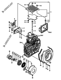  Двигатель Yanmar L70N6-MEMA, узел -  Пусковое устройство 