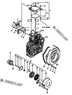  Двигатель Yanmar L100N6-PEMA, узел -  Пусковое устройство 