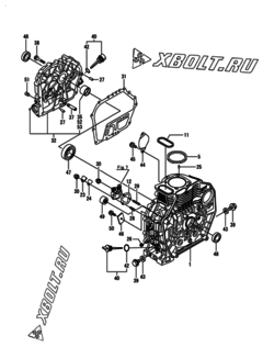  Двигатель Yanmar L70V6-MMA, узел -  Блок цилиндров 