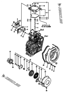  Двигатель Yanmar L100V6-MMA, узел -  Пусковое устройство 