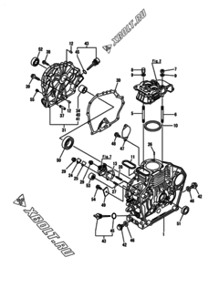  Двигатель Yanmar L48N6-PMA, узел -  Блок цилиндров 