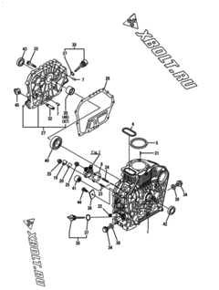  Двигатель Yanmar L100N2-VEMK, узел -  Блок цилиндров 