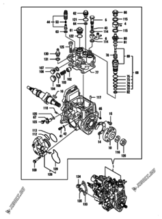  Двигатель Yanmar 4TNV88-BDHKS, узел -  Топливный насос высокого давления (ТНВД) 
