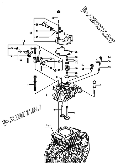  Головка блока цилиндров (ГБЦ) двигателя Yanmar L70V6-MEJ2