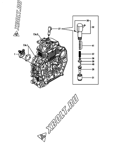  Топливный насос высокого давления (ТНВД) и форсунка двигателя Yanmar L70V6-MEJ2