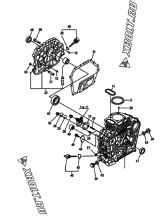  Двигатель Yanmar L100V6-MEJ2, узел -  Блок цилиндров 