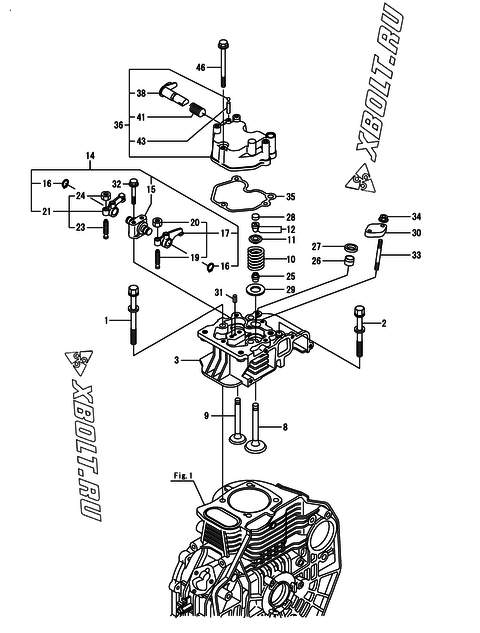  Головка блока цилиндров (ГБЦ) двигателя Yanmar L70V6-KEKR2