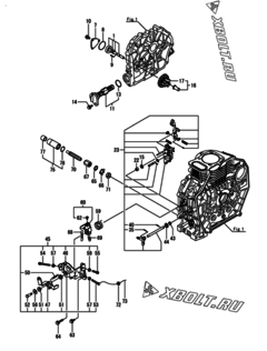  Двигатель Yanmar L70V6-KEKR2, узел -  Масляный насос 