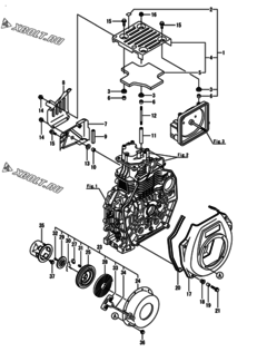  Двигатель Yanmar L70V6-KEKR2, узел -  Пусковое устройство 