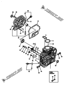  Двигатель Yanmar L100V6-KEDKS2, узел -  Блок цилиндров 