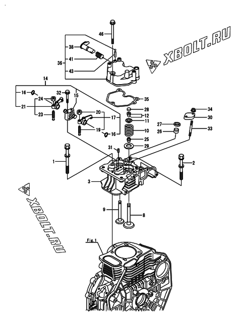  Головка блока цилиндров (ГБЦ) двигателя Yanmar L70V6-KETK2
