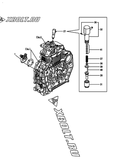  Топливный насос высокого давления (ТНВД) и форсунка двигателя Yanmar L70V6-KETK2