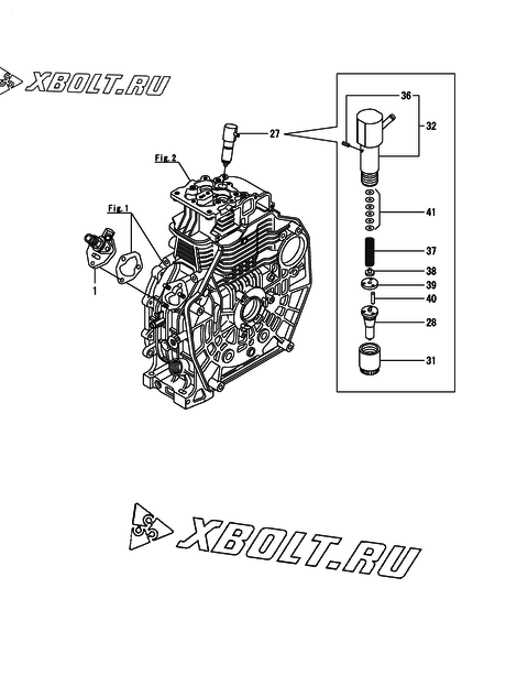  Топливный насос высокого давления (ТНВД) и форсунка двигателя Yanmar L70V6-VEMKJ2