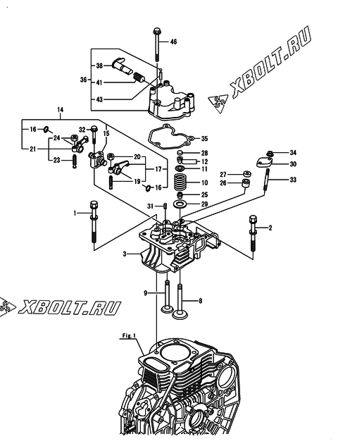  Головка блока цилиндров (ГБЦ) двигателя Yanmar L70N6-VEAMK2