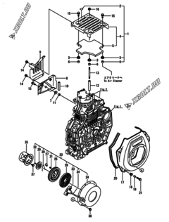  Двигатель Yanmar L70N6-VEAMK2, узел -  Пусковое устройство 