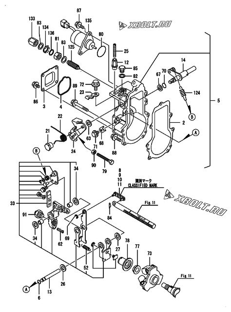  Регулятор оборотов двигателя Yanmar 3TNV76-NFK