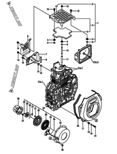  Двигатель Yanmar L70V6-MEME2, узел -  Пусковое устройство 