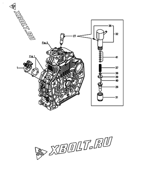  Топливный насос высокого давления (ТНВД) и форсунка двигателя Yanmar L70V6-MEME2