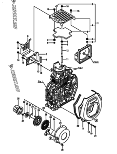 Двигатель Yanmar L70V6-VEMS2, узел -  Пусковое устройство 