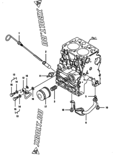  Двигатель Yanmar 2TNV70-NMBA, узел -  Система смазки 