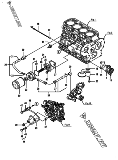  Двигатель Yanmar 4TNV88-BDHKS1, узел -  Система смазки 