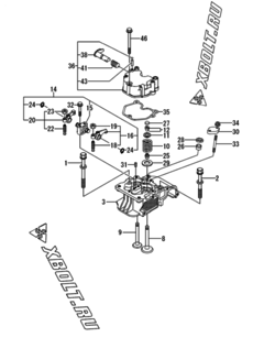  Двигатель Yanmar L70N6-MMA2, узел -  Головка блока цилиндров (ГБЦ) 