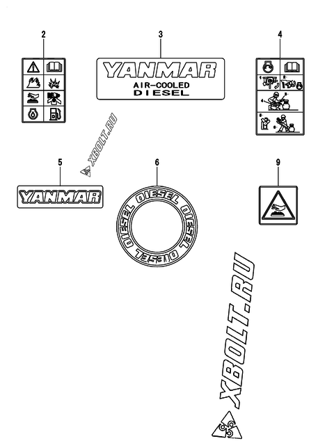  Шильды двигателя Yanmar L48N6-PMA2
