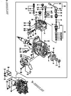  Двигатель Yanmar 3TNV88F-EPHB, узел -  Топливный насос высокого давления (ТНВД) 
