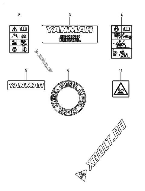  Шильды двигателя Yanmar L48N6-VSA