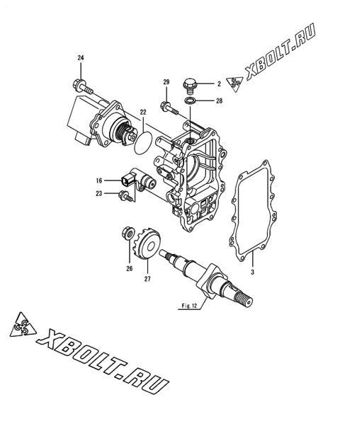  Регулятор оборотов двигателя Yanmar 4TNV98-AVHBW1