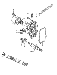  Двигатель Yanmar 4TNV98-AVHBW, узел -  Регулятор оборотов 