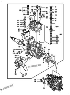  Двигатель Yanmar 4TNV88-BPHBB, узел -  Топливный насос высокого давления (ТНВД) 
