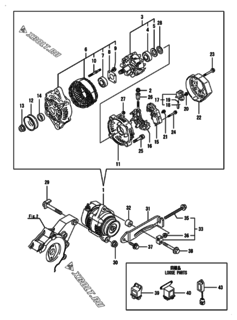  Двигатель Yanmar 4TNV88-BPHBB, узел -  Генератор 